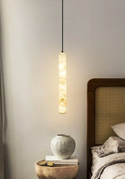 Alabaster Cylindrical Pendant Light — image 5