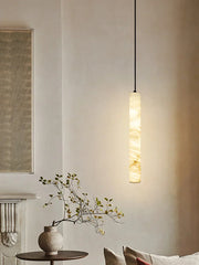 Alabaster Cylindrical Pendant Light — image 9