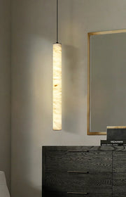 Alabaster Cylindrical Pendant Light — image 10