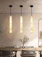 Alabaster Cylindrical Pendant Light — image 12