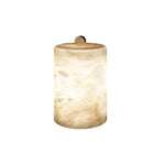 Alabaster Cylindrical Table Lamp — image 1