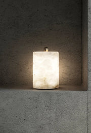 Alabaster Cylindrical Table Lamp — image 9