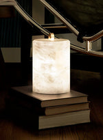 Alabaster Cylindrical Table Lamp — image 8