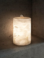 Alabaster Cylindrical Table Lamp — image 6