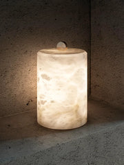 Alabaster Cylindrical Table Lamp — image 6