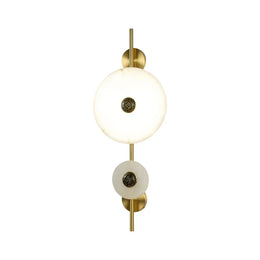 Alabaster Eclipse Round Wall Light — image 1