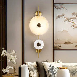 Alabaster Eclipse Round Wall Light — image 2