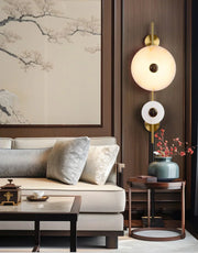 Alabaster Eclipse Round Wall Light — image 12