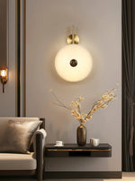 Alabaster Eclipse Round Wall Light — image 3