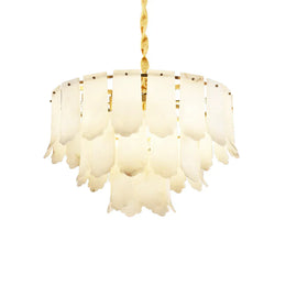 Alabaster Elba Brass Chandelier — image 1