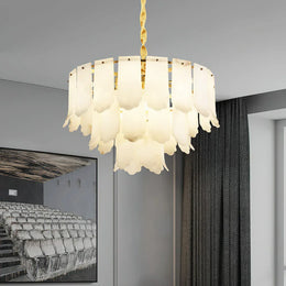 Alabaster Elba Brass Chandelier — image 2