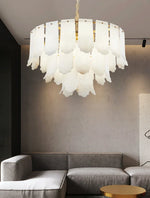 Alabaster Elba Brass Chandelier — image 14