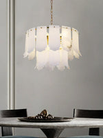 Alabaster Elba Brass Chandelier — image 3