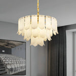Alabaster Elba Brass Chandelier — image 17
