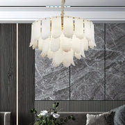 Alabaster Elba Brass Chandelier — image 16