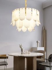 Alabaster Elba Brass Chandelier — image 8
