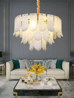 Alabaster Elba Brass Chandelier — image 7