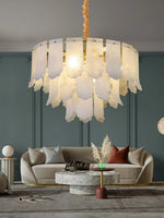 Alabaster Elba Brass Chandelier — image 5