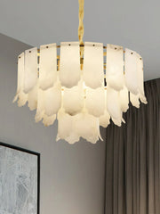 Alabaster Elba Brass Chandelier — image 4