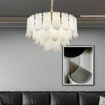 Alabaster Elba Brass Chandelier — image 11