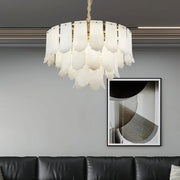 Alabaster Elba Brass Chandelier — image 11