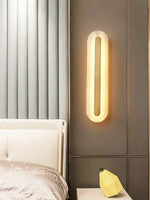 Alabaster Oval Wall Light