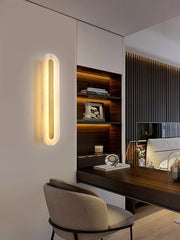 Alabaster Oval Wall Light