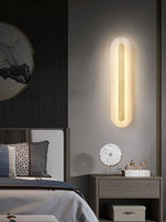 Alabaster Oval Wall Light