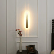 Alabaster Oval Wall Light
