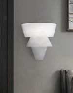 Alabaster Tiered Cone Wall Light — image 8