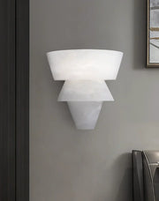 Alabaster Tiered Cone Wall Light — image 8