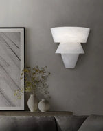 Alabaster Tiered Cone Wall Light — image 13
