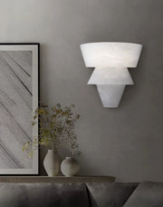 Alabaster Tiered Cone Wall Light — image 13