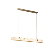 Alabaster Linear Brass Chandelier — image 1