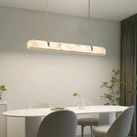 Alabaster Linear Brass Chandelier — image 3