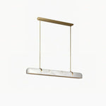 Alabaster Linear Brass Chandelier — image 10