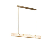 Alabaster Linear Brass Chandelier — image 13