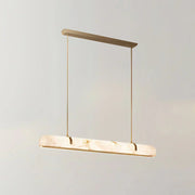 Alabaster Linear Brass Chandelier — image 9
