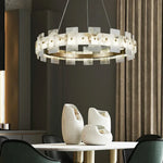 Alabaster Rectangle Annular Chandelier — image 3