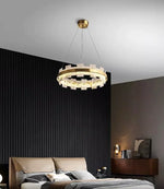 Alabaster Rectangle Annular Chandelier — image 19