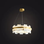 Alabaster Rectangle Annular Chandelier — image 24