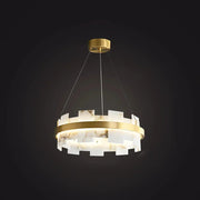 Alabaster Rectangle Annular Chandelier — image 24