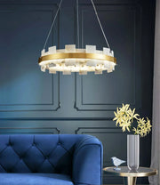 Alabaster Rectangle Annular Chandelier — image 16