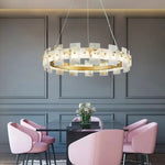 Alabaster Rectangle Annular Chandelier — image 6