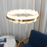 Alabaster Rectangle Annular Chandelier — image 5