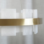 Alabaster Rectangle Annular Chandelier — image 28