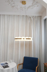 Alabaster Rectangle Annular Chandelier — image 14