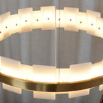 Alabaster Rectangle Annular Chandelier — image 27