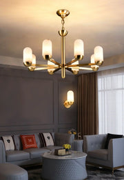 Alabaster Luxury Moonshade Brass Chandelier — image 10