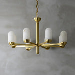 Alabaster Luxury Moonshade Brass Chandelier — image 19